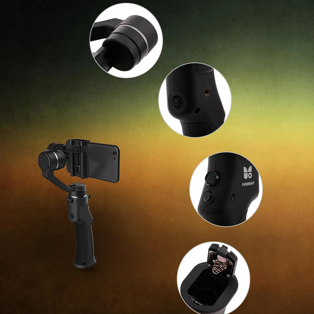 

Handheld Brushless Gimbal Stabilizer Capture 3-Axis for iPhone Samsung Xiaomi Smart Phone GoPro Sports Camera