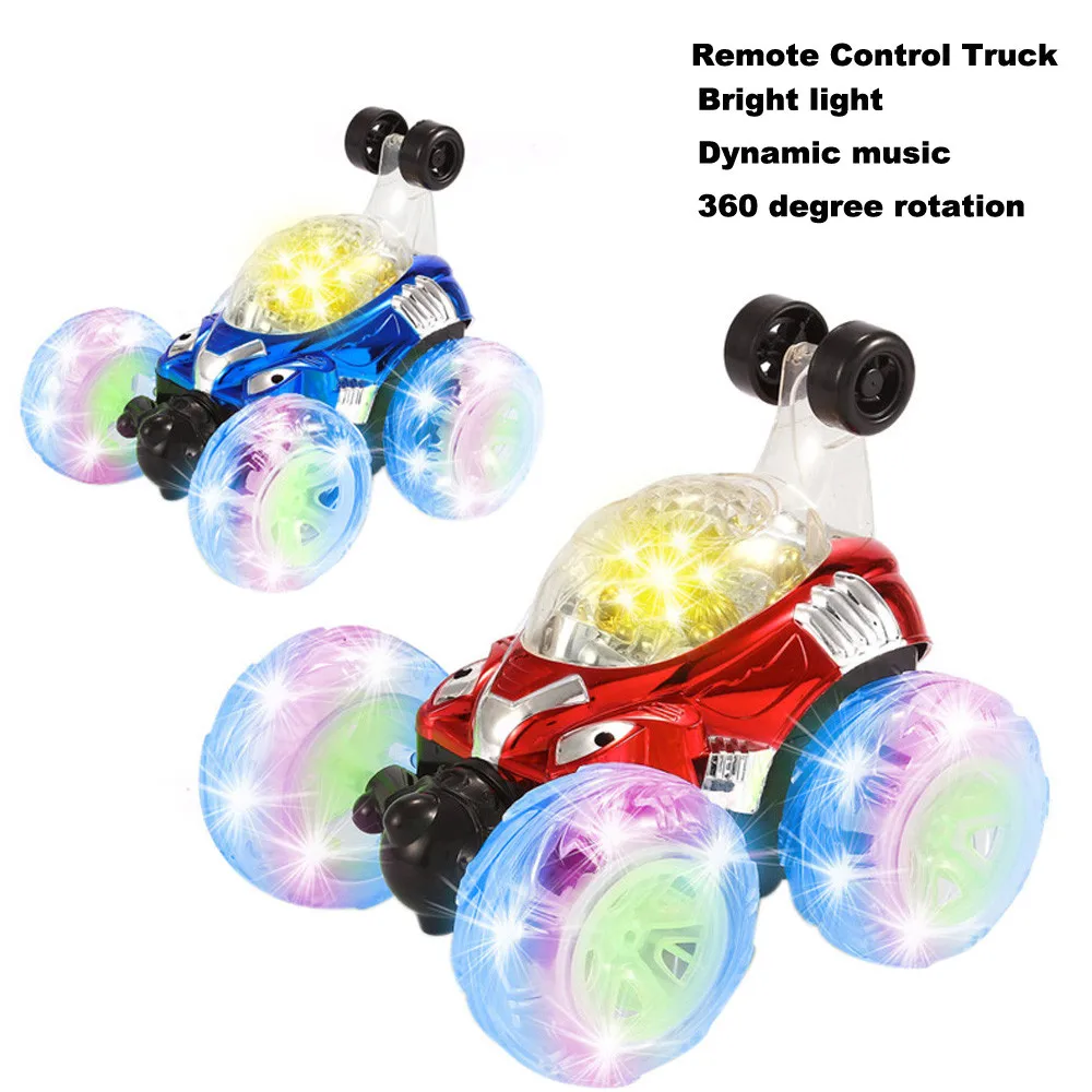 RC Rolling Stunt car для детей мальчиков и девочек вращение на 360 градусов со светодиодной
