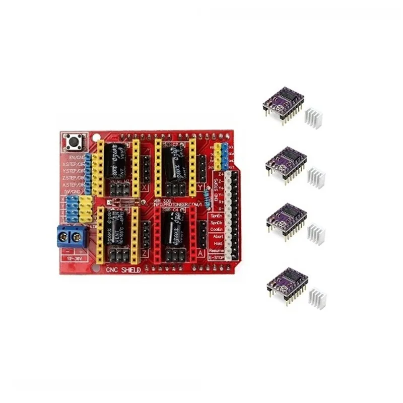 

1pc CNC Shield + 4 X DRV8825 Driver Kit For-Arduino 3D Printer Best Price