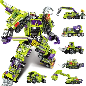 

SEMBO 6 IN 1 Mecha Of Steel Transformation Robot Creator Building Blocks Set Bricks Educational Boys Toys for Children Gift