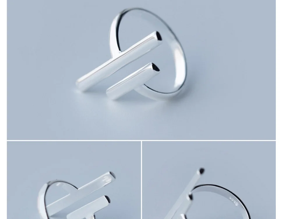 Trusta 925 Твердое Настоящее Стерлинговое Серебро 925 поверхность гладкое кольцо открывающееся размерное кольцо подарок девочкам леди AZ06
