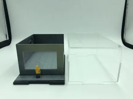 1: 64 масштаб Diorama маленький мальчик за окном парковка металлическая автомойка магазин дисплей коробка Смолы Рисунок сцена модель игрушки - Цвет: Yellow Boy Scene