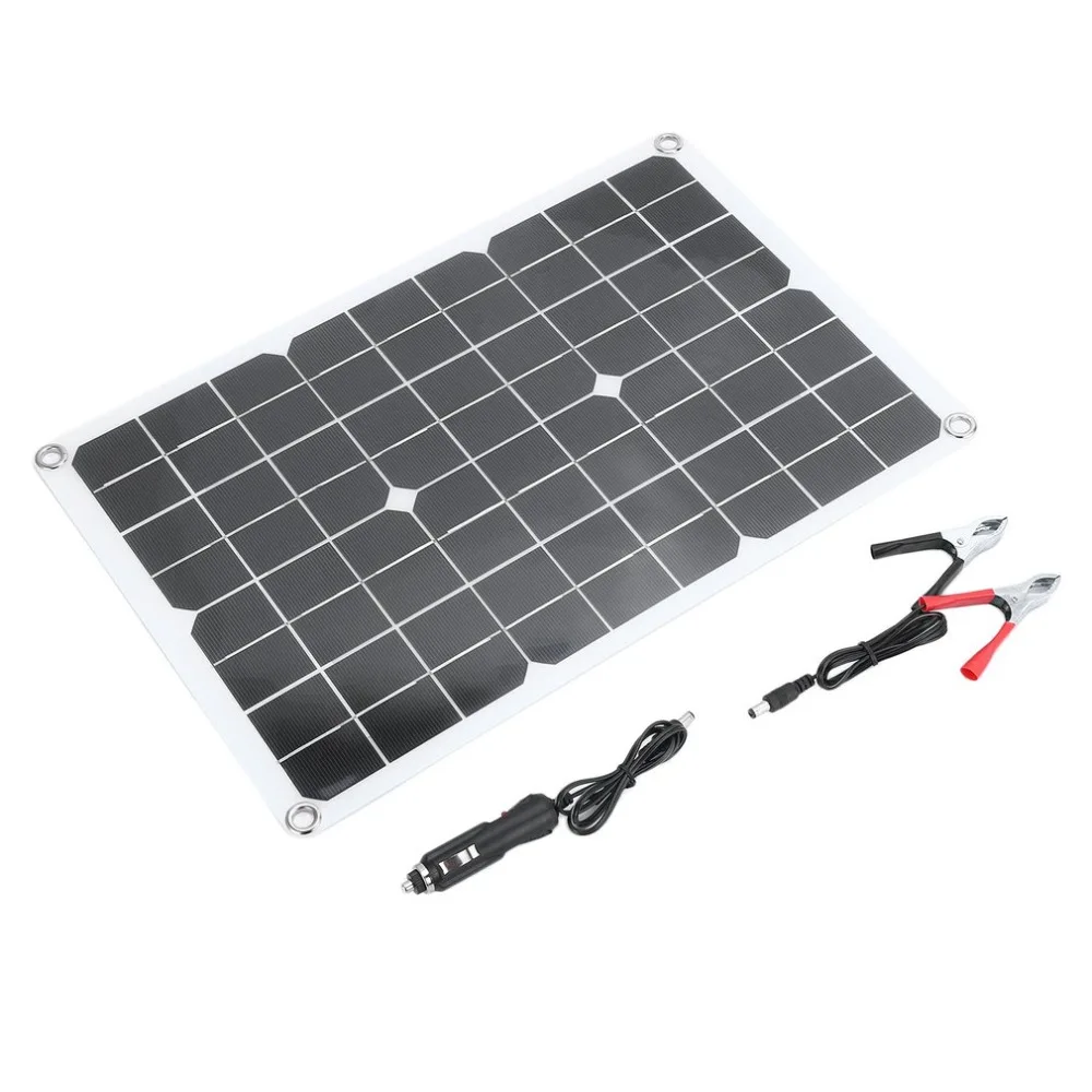 

(Ship From DE)20W High Power Monocrystalline Silicon Solar Panel Board Home Boat Caravan Use Solar Energy Power Battery Board