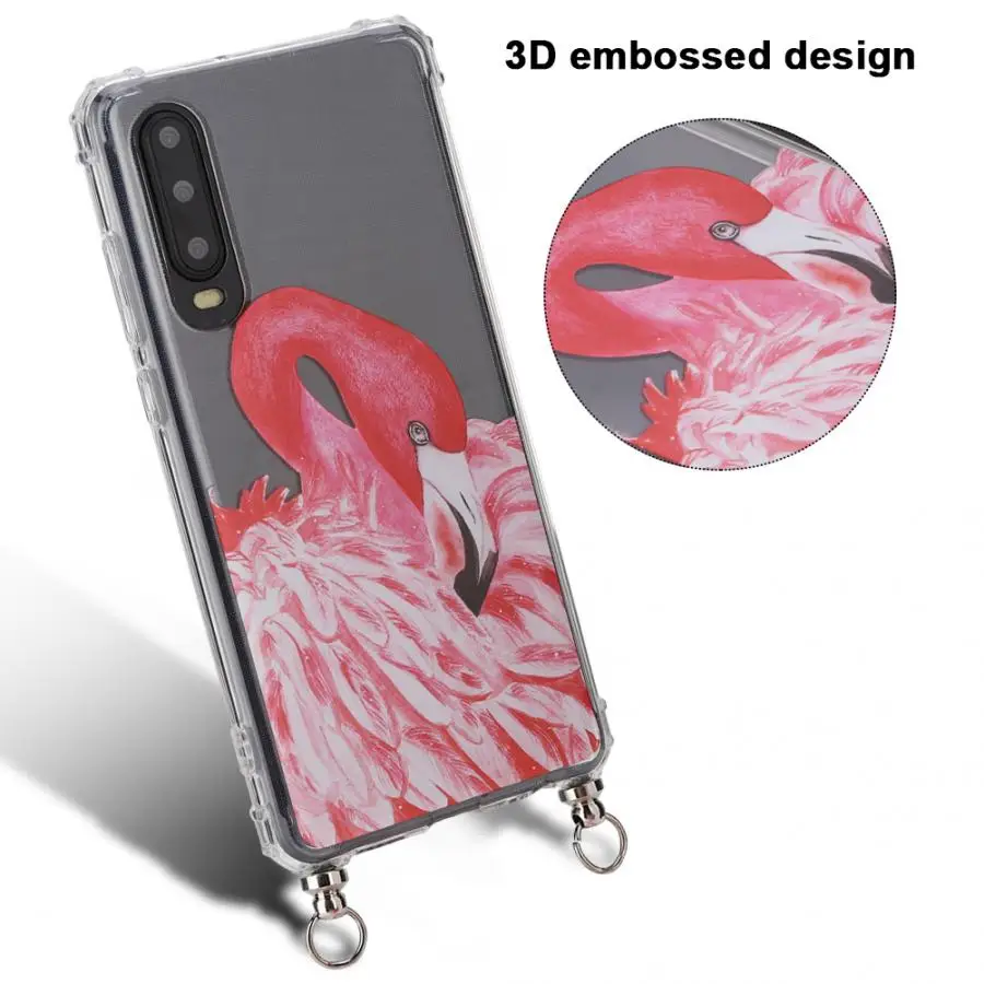 3D рельефный Мобильный защитный чехол для телефона с ремешком для huawei P30/P30 PRO Чехол для телефона - Цвет: A