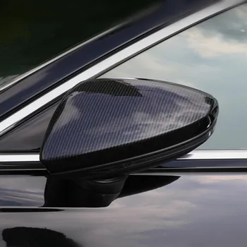 

Carbon Fiber Color Car Styling Door Mirrors Decorative Frame Trim For Audi A6 C8 2019 LHD Exterior Side Rearview Mirror Covers
