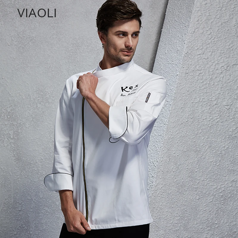 

Food service long sleeve Wholesale Unisex Kitchen Chef Restaurant Uniform Shirt Breathable Double Breasted Chef Jacket chef wear