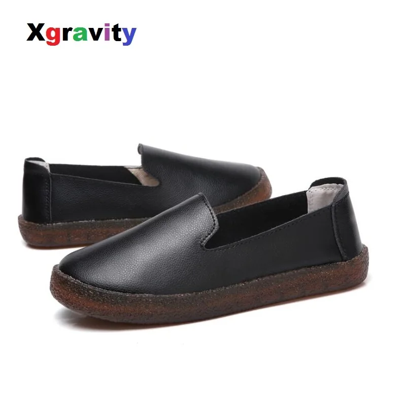 

Xgravity New 2019 Spring Ladies Round Toe Flat Shoes Elegant Comfortable Women's Casual Flats Loafers Female Flats Shoes C125