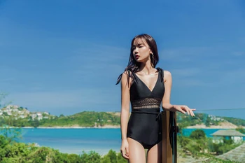 

2019 Angel Luna hollow out one piece swimwear beachwear