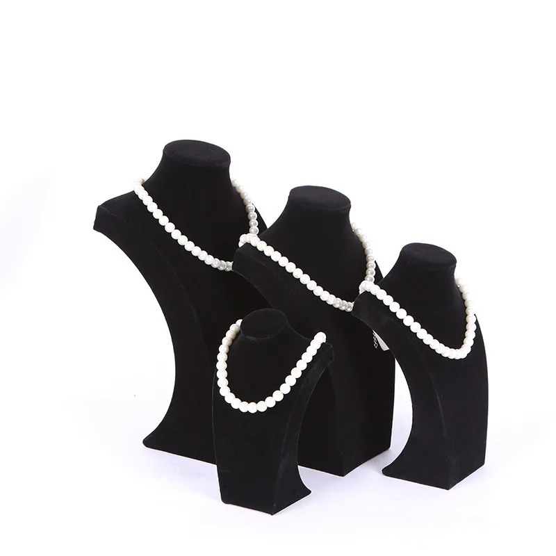  Flannelette Portrait Necklace Display Stand Holder Jewellry Mannequin Bust For Necklace Pendant Win