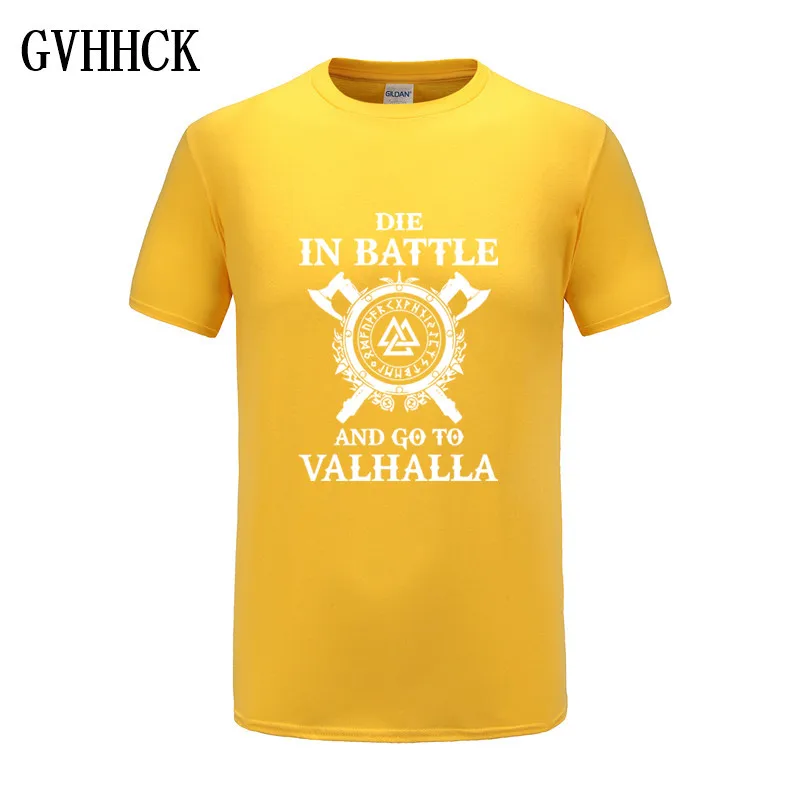 Die In Battle And Go To Valhalla Viking, мужские футболки, хит, летняя брендовая Футболка реглан, хлопок, облегающая футболка, Camisetas Hombre