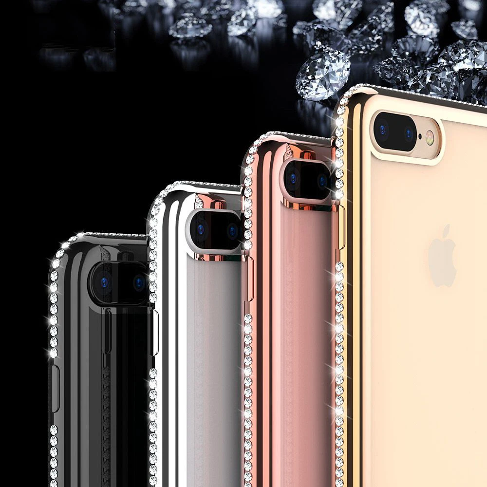 NORTHFIRE чехол со стразами и блестками для iPhone 6 S 7 8 прозрачные мягкие чехлы плюс 5 5S SE