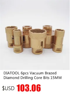 Diatool 2 шт. 30 мм профессионального качества вакуумной пайки diamond core bits с M14 соединение, бурения Биты