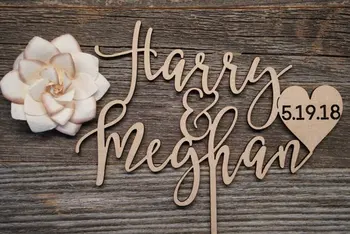 

Wedding Topper | Bridal Shower Topper | Calligraphy Cake Topper | Modern Cake Topper Personalized Wedding Cake Topper Name and