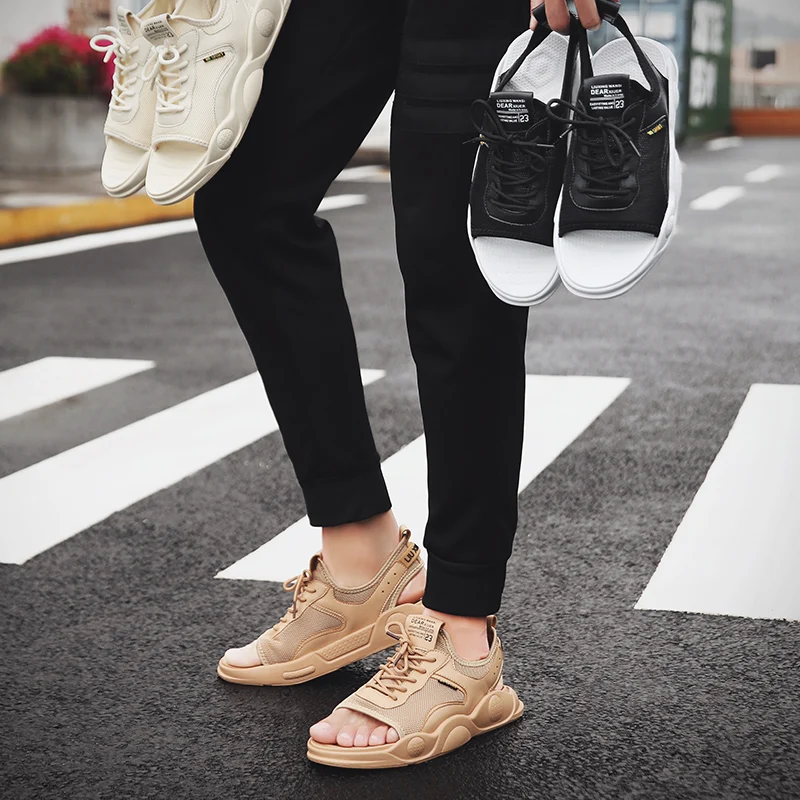 الصيف الدانتيل يصل الصنادل حذاء كاجوال الرجال صندل شاطئ في الهواء الطلق رجل Zapatillas دروبشيبينغ Sapato Krasovki تنيس Masculino Adulto الصيف الدانتيل يصل الصنادل حذاء كاجوال الرجال صندل شاطئ في الهواء الطلق رجل Zapatillas دروبشيبينغ Sapato Krasovki تنيس Masculino Adulto