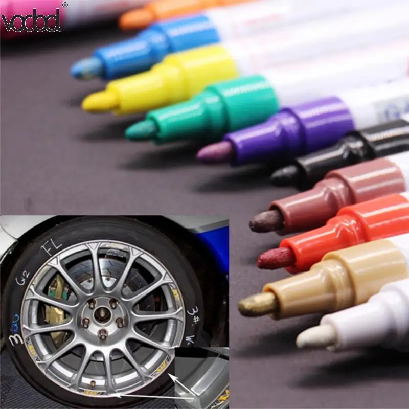 

Colorful Waterproof Paint Marker Pen Car Tyre Tire Tread CD Metal Permanent Art Markers Marcador Caneta Office School Supplies