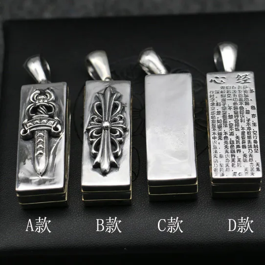 

Sterling Silver Crosses Whistle Piano Pendant Personality Retro Creative Heart Thai Silver Phoenix Whistle