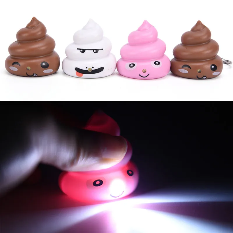 

Keyring Soft Poop Keychains Key Ring Sound Light LED Creative Decorative Gift 56*42*33 mm/2.2*1.6*1.3in