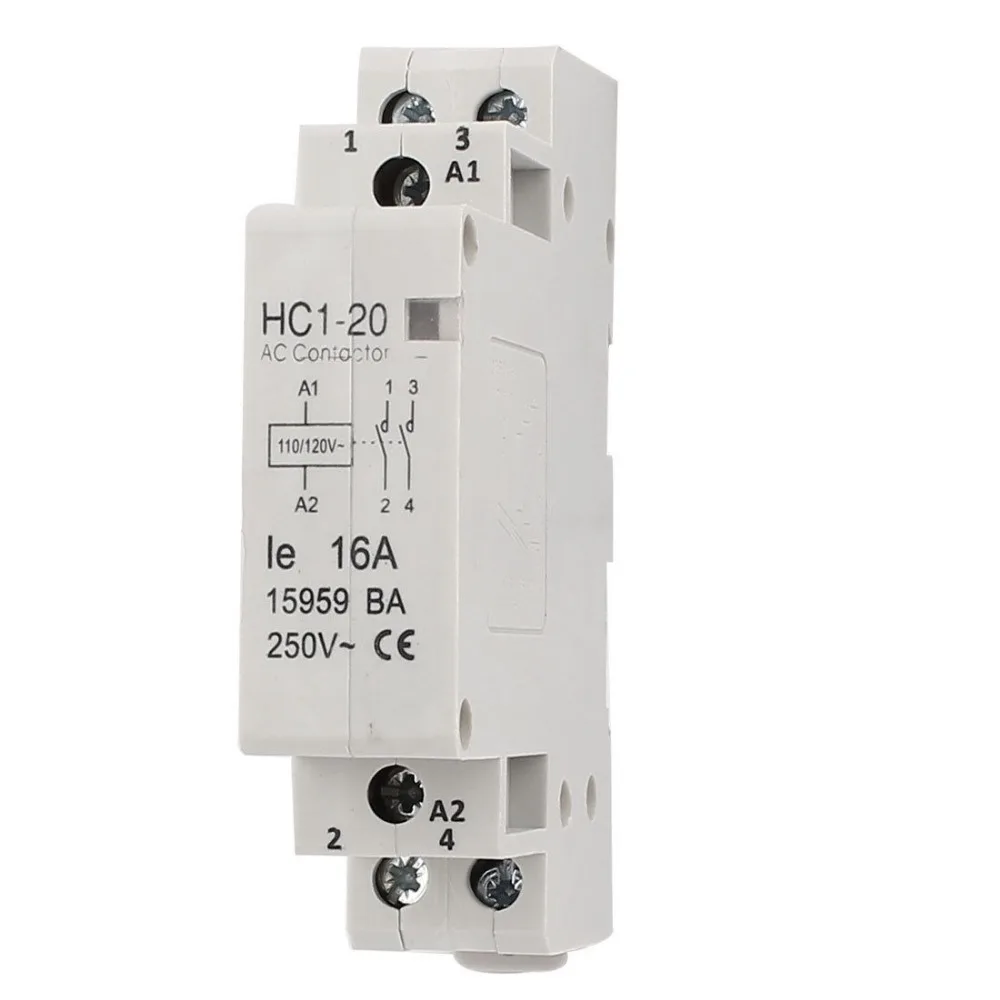 

110-120V 2NO Coil Volt 16A Double Pole Electric Power AC Contactor Block