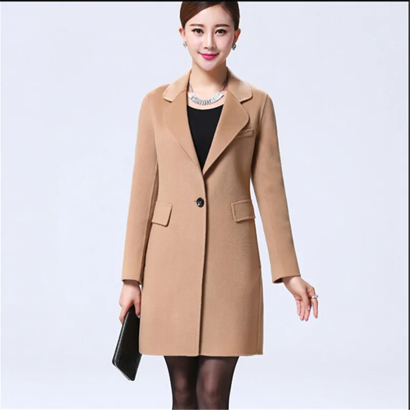 High grade Wool coat Women Cashmere Coat Mew style Double sided velvet ...