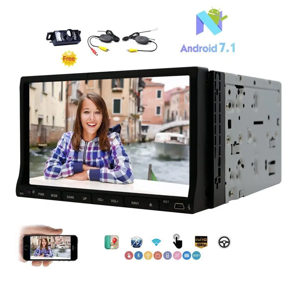 Eincar Android 7.1 dvd-плеер автомобиля двойного 2 DIN стерео GPS Bluetooth/dab +/телефон Link/ 4 г