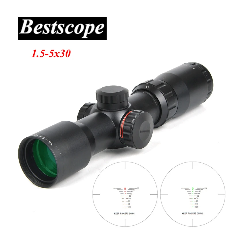 

Tactical Sight 1.5-5x32 Optic Scope Green Red Illuminated Hunting Scopes Flip Scope Hunting Riflescope Sniper Air Gun Rifle