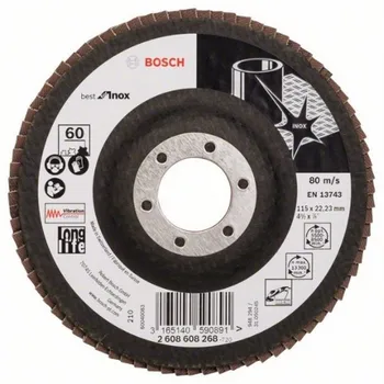 

BOSCH 2608608268 Disc sheeting X581 Best Inox 125mm cón PV powered G60
