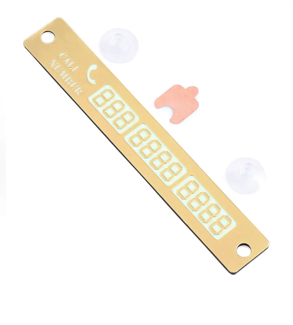 Night Light Temporary Car Parking Notification Card Telephone Number Plate Stickers Universal Auto Phone Number Card (3)
