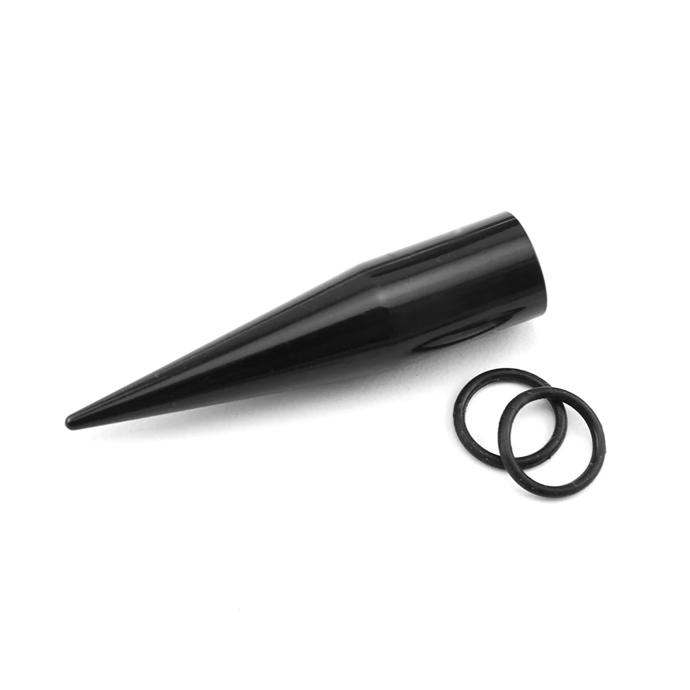 10 пар/лот акриловый черный ушной конус Guage пирсинг ювелирные изделия УФ акрил уши штекер туннельный расширитель 2,5 мм-16 мм
