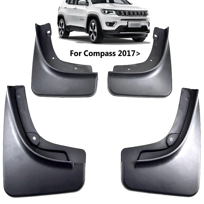 

Car Mud Flaps For Jeep Compass 2017 2018 Mudflaps Splash Guards Mud Flap Mudguards Fender Front Rear Car Styling Accssories 4pcs