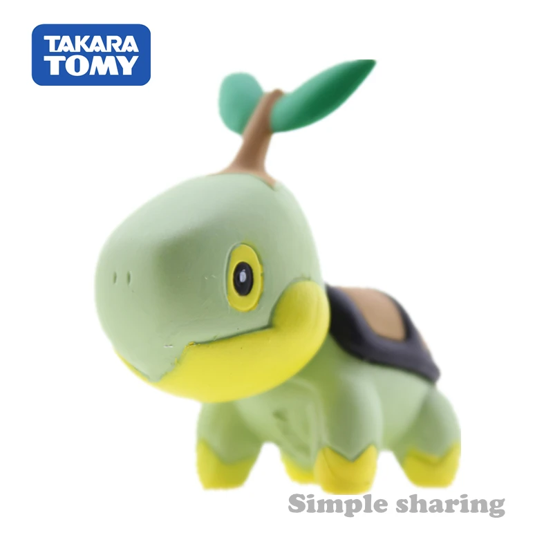 TAKARA TOMY Tomica EX36 куклы Покемон карманные монстры Naettle Аниме фигурки Turtwig литые Resine