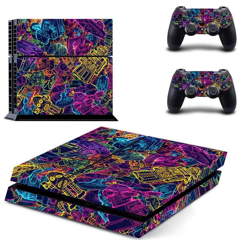

2017 New Game Skin Decal Full Cover For PS4 PS 4 Console Sticker + 2 Controllers Vinyl Stickers