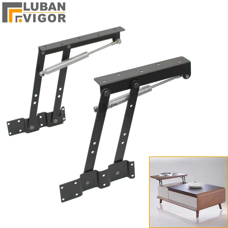 Koop Salontafel hydraulische lifting frame ondersteuning, multifunctionele buffer, Computer tafel lifter, Meubels Hardware, fittings