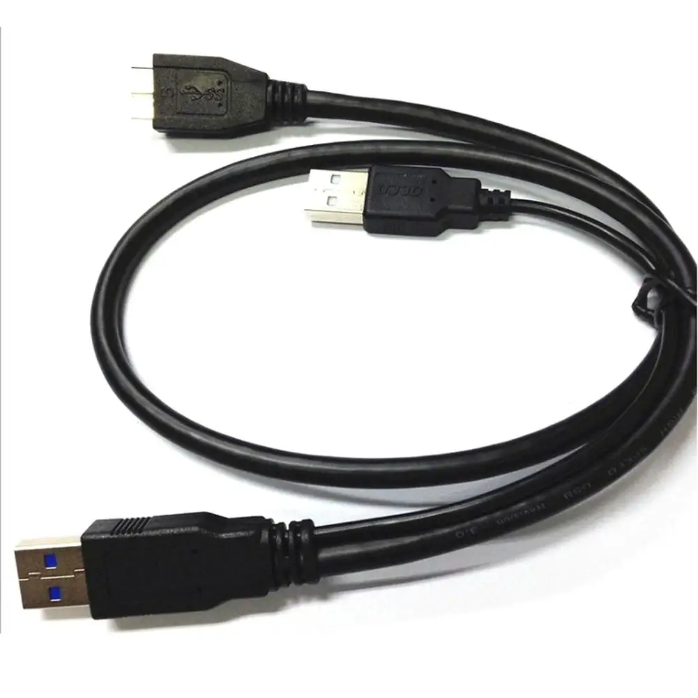 Кабель USB 3 0 для мобильного жесткого диска AM Male to Micro B Port Double Head Y Type до 5 Гбит/с