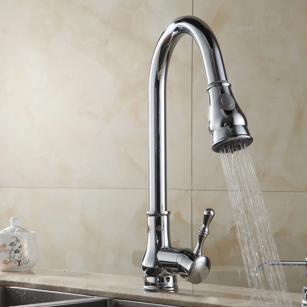 Hot Sale Wholesale And Retail Promotion NEW Pull Out Brushed Nickel Pull Out Kitchen Faucet Sink Mixer Tap Swivel Spout GYD-7007 Hot Sale Wholesale And Retail Promotion NEW Pull Out Brushed Nickel Pull Out Kitchen Faucet Sink Mixer Tap Swivel Spout GYD-7007