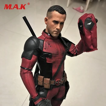 

1/6 Deadpool Ryan Reynolds Normal Head Sculpt with Matching Headgear Head Sculpt fit 12" Action Figure Doll Toys Accessory