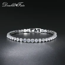 Двойной серебряный цвет изысканный высококачественный однослойный кубический циркон бусины браслеты для женщин очаровательные подарочные украшения DFH027M