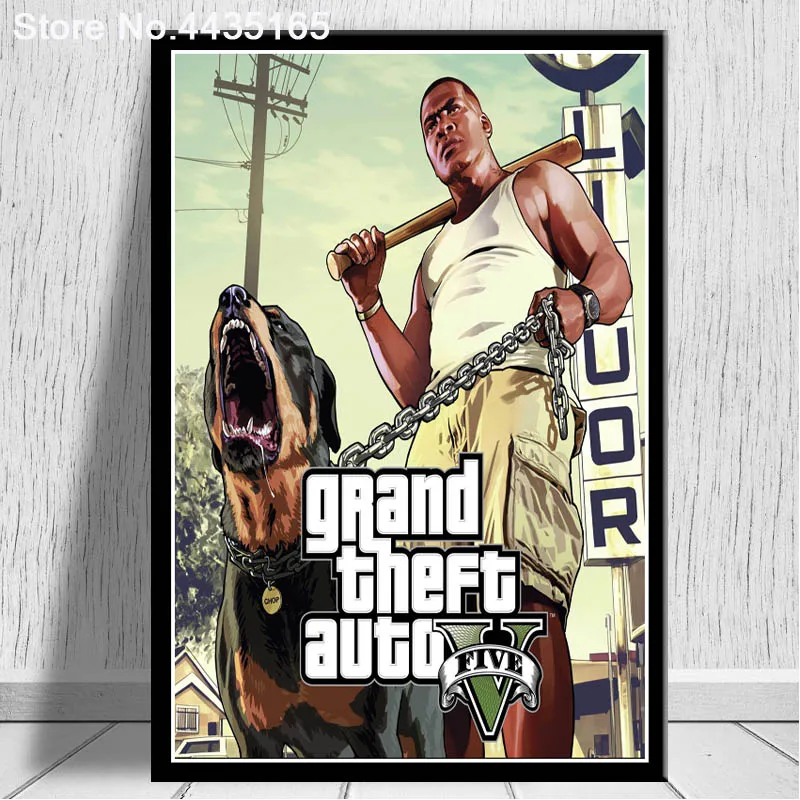 Grand Theft Auto V видеоигра GTA 5 художественный постер с принтом настенная живопись на