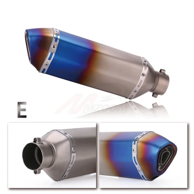 Universal 51MM Motorcycle Burning blue Exhaust Pipe With DB Killer
