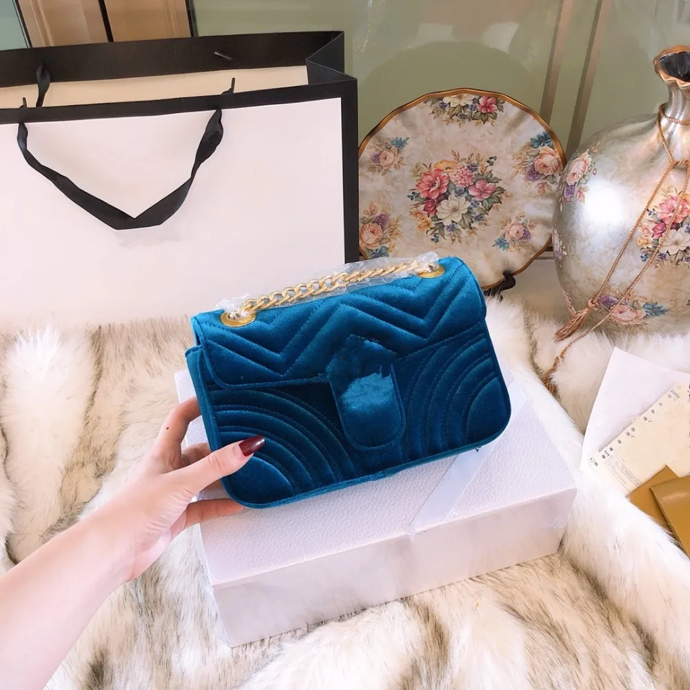 

OCEAN BS 2018 Winter Fashion Velvet 24CM Shoulder bags Women Crossbody bag women's handbag messenger shoulder bag sac a main