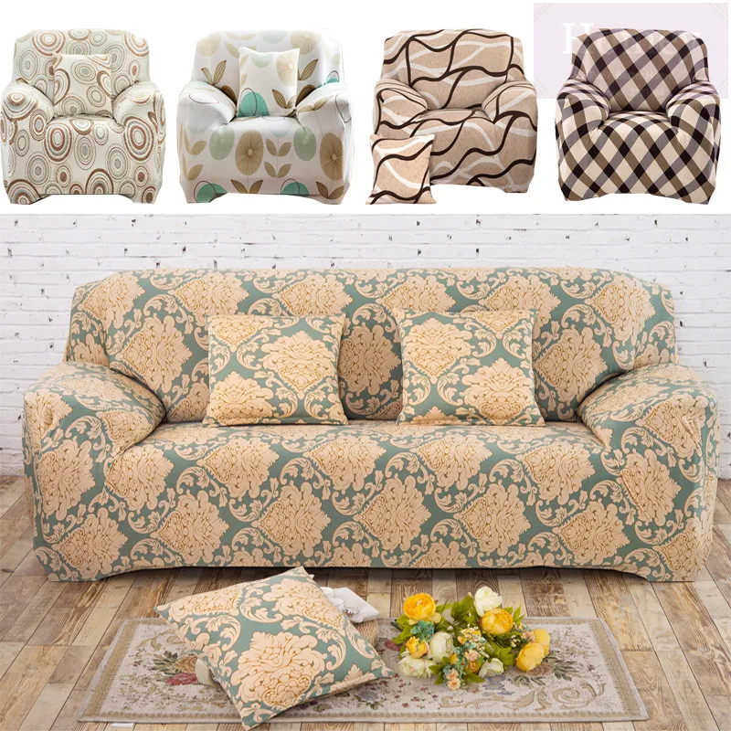 Case Sofa Cover Corner Couch Fabric Modern Stretch Universal Printed