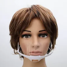 10 шт. прозрачная маска для еды и напитков для вызова обслуживания в отелях шеф-повара анти туман пластиковая улыбка анти туман кухня санитарные маски отчет