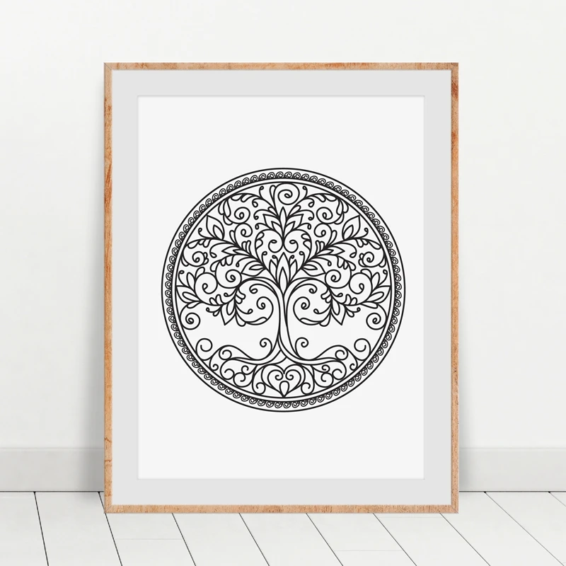 mandala wall art print living room decor