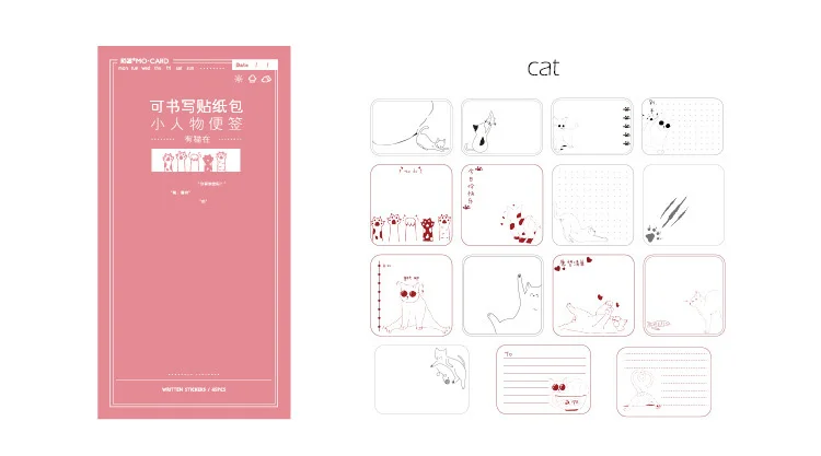 45 шт./упак. Kawaii для девочек с милой аппликацией в виде кошачьей мордашки жизнь Стикеры дневник маркер планировщик Стикеры s для скрапбукинга, школьные принадлежности пуля журнал sl1855 - Цвет: cat
