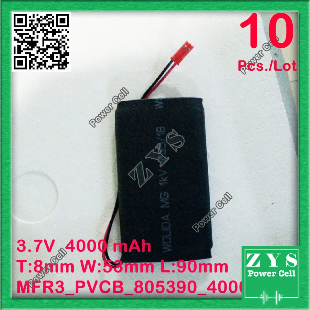 5 шт./партия безопасная упаковка 2 pin 3 7 V 4000mAh 805390 Lipo модель батареи для