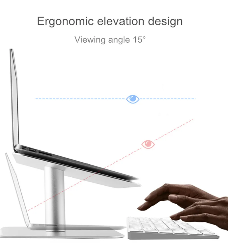 Подставка для ноутбука, Алюминиевая Подставка для ноутбука, вращающийся на 360 градусов настольный держатель, совместимый с Apple MacBook Air Pro 11-17 дюймов