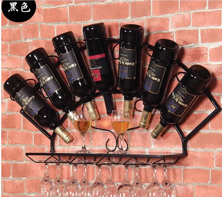 2 PCS/LOT Metal European wine rack hanging wall Wine rack square wine