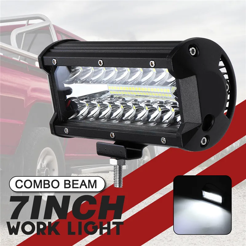 

500W Led Light Bars Combo 7 Inch Spot Flood Beam for Work Driving Offroad Boat Car Tractor Truck 4x4 SUV ATV 12V 24V