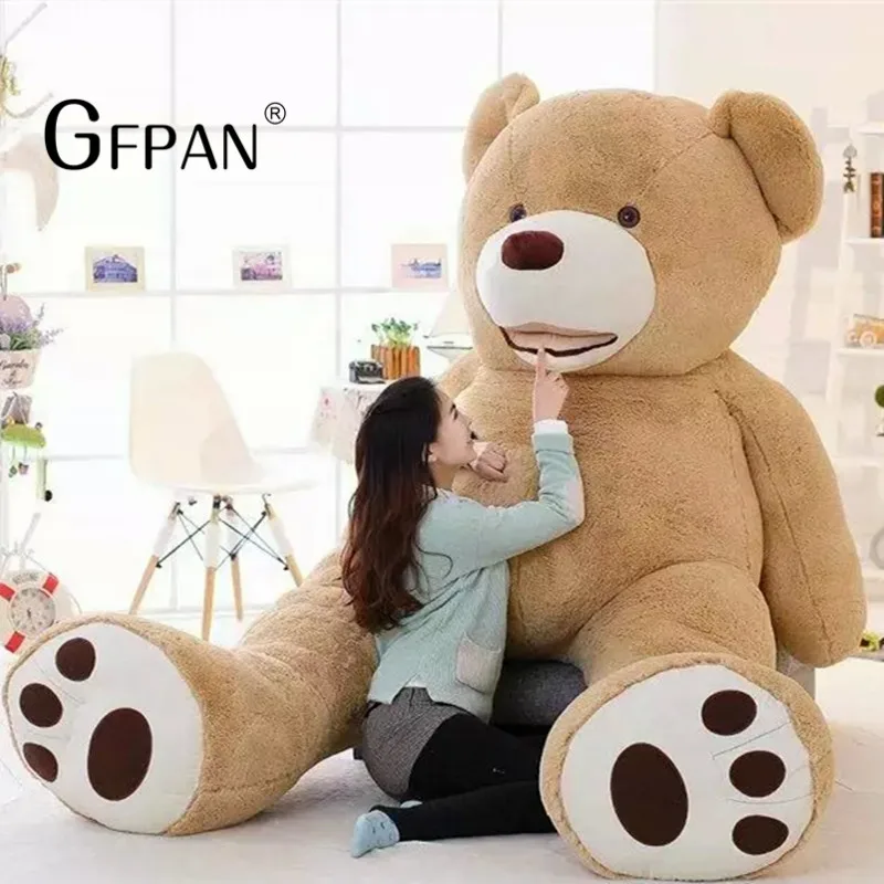 Высокое качество 1 шт. 160 см американский гигантский медведь кожа kawaii плюшевый