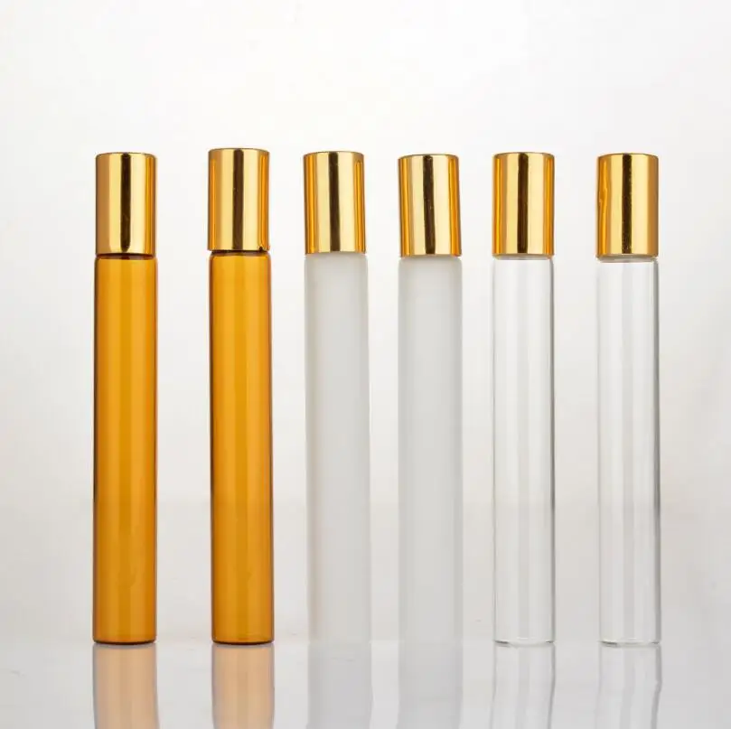 Wholesale 10ml empty gold lid roll on roller bottles for essential oils