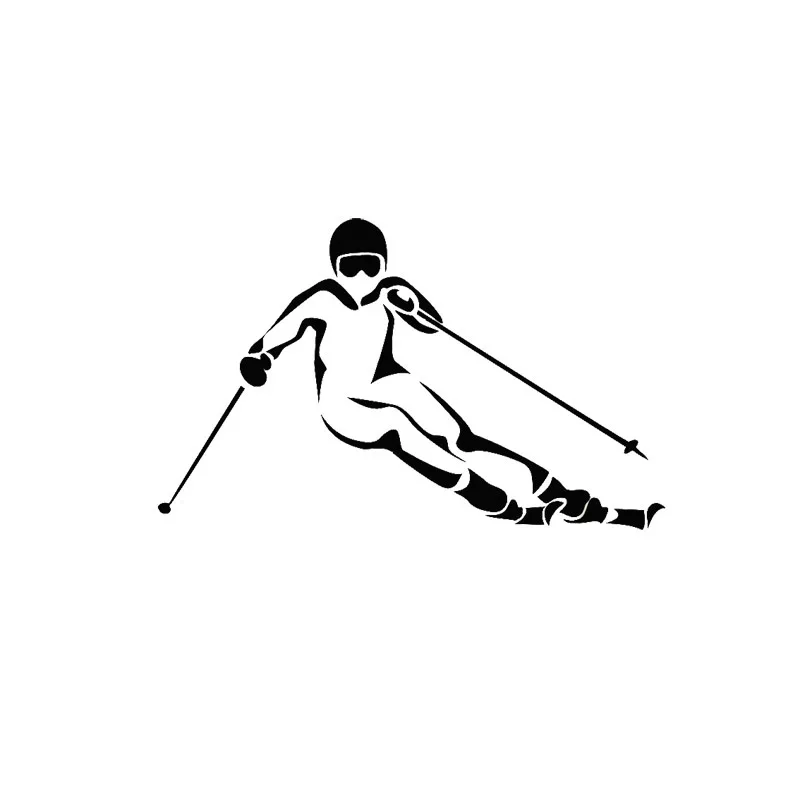 13.5*8.4 سنتيمتر أنيق ملصقات السيارات الفينيل سيارة الديكور الاكسسوارات التزلج الألبي أسود/فضي C7-0606